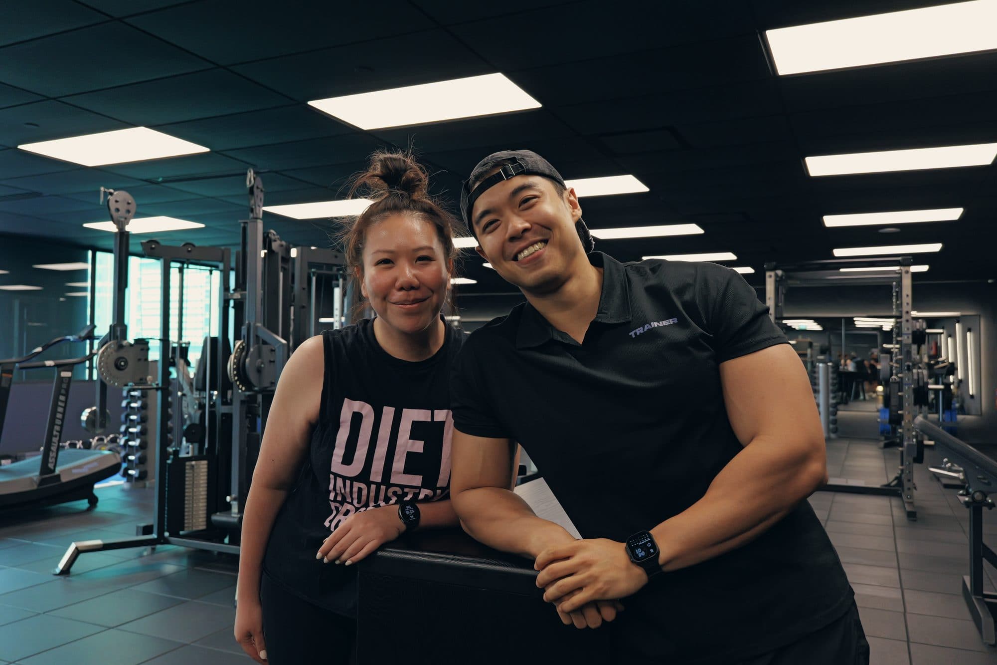 Catalyst Performance female member with her coach in the Singapore CBD studio, private 1:1 personal training