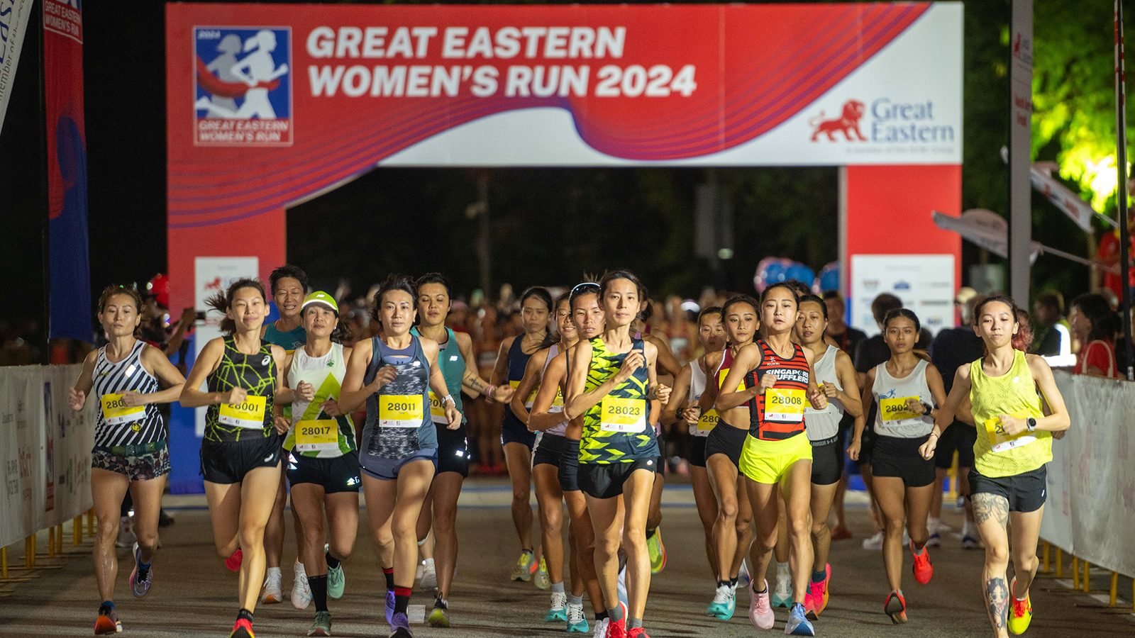 The elite field at the start of the Great Eastern Women's Run